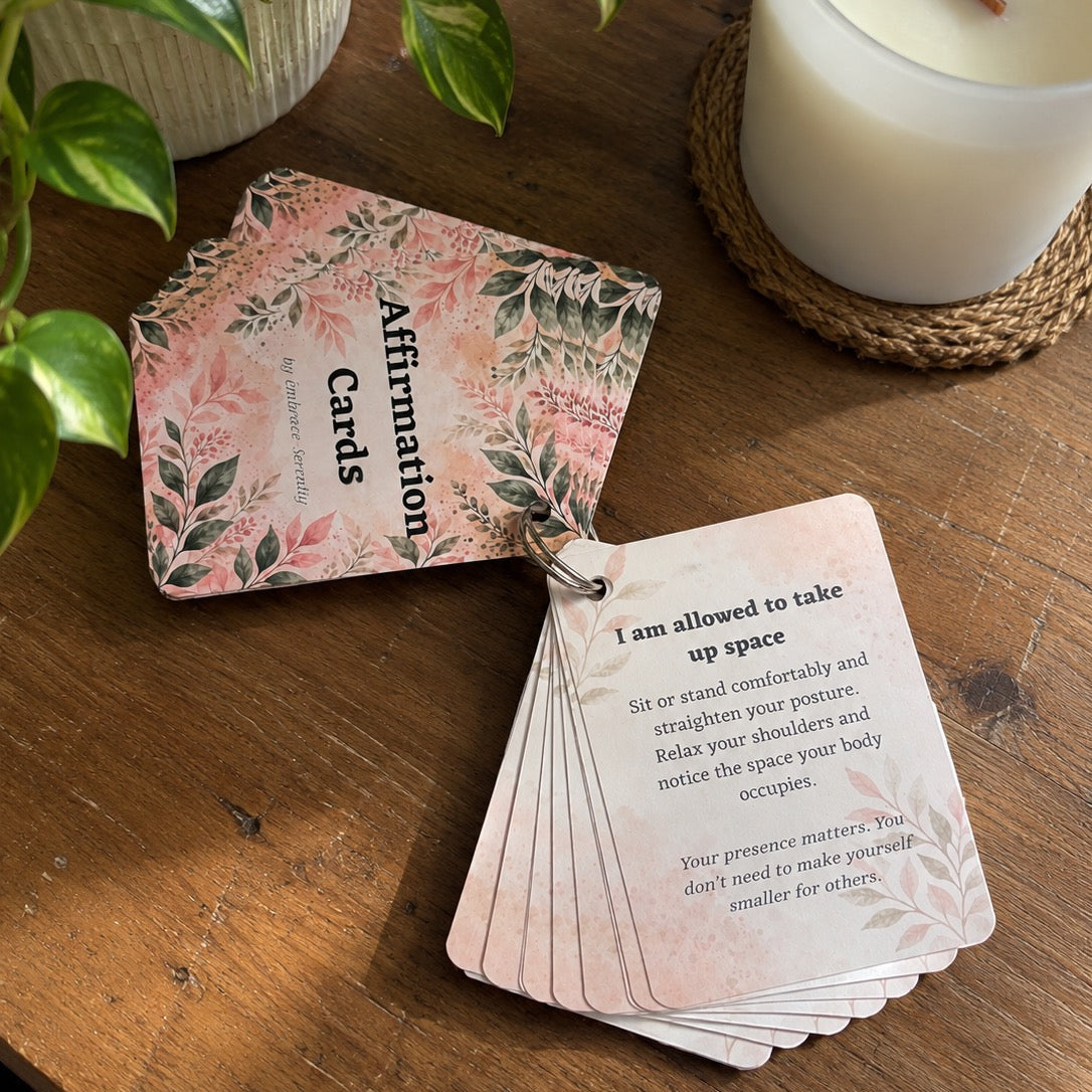 Affirmation Cards with Grounding Exercises | 15 Daily Self-Care Affirmations